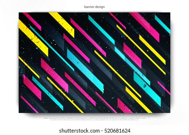 abstract, colorful, striped frame over white paper. vector geometric, fashion wallpaper template. cool design backdrop. bright frame, vector business cards layout