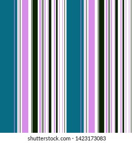 Abstract colorful striped pattern for print (textile, wrapping, wallpaper). Seamless geometric background. EPS10 vector
