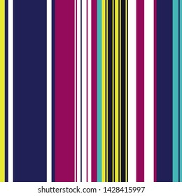 Abstract colorful striped pattern for print (textile, wrapping, wallpaper). Seamless geometric background. EPS10 vector