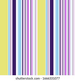 Abstract colorful striped pattern for print (textile, wrapping, wallpaper). Seamless geometric background. EPS10 vector