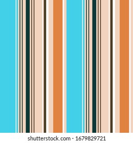 Abstract colorful striped pattern for print (textile, wrapping, wallpaper). Seamless geometric background. EPS10 vector