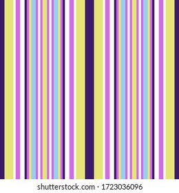 Abstract colorful striped pattern for print (textile, wrapping, wallpaper). Seamless geometric background. EPS10 vector