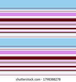 Abstract colorful striped pattern for print (textile, wrapping, wallpaper). Seamless geometric background. EPS10 vector