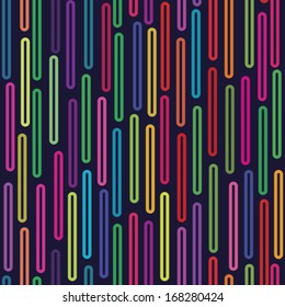 Abstract colorful striped seamless pattern. Vector.