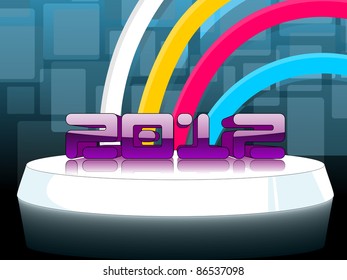 fondo abstracto de rayas coloridas con 3d 2012