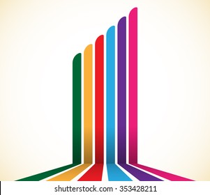 Abstract colorful stripes, lines element. Vector illustration.