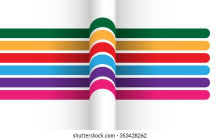 Abstract colorful stripes, lines element. Vector illustration.