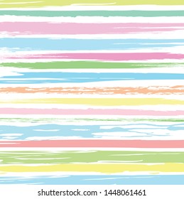Abstract colorful stripes pattern background. colorful nice brush strokes and paintbrush with horizontal lines pattern background