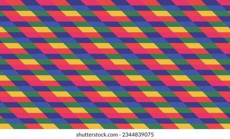 Abstract Colorful Stripes Pattern Background. Vintage Retro. Geometric Banner Wallpaper. Vector