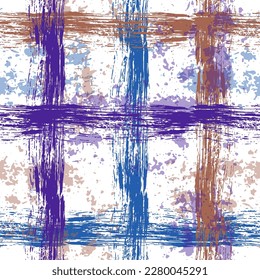 Abstract colorful stripes pattern. Seamless hand-drawn lines vector design.