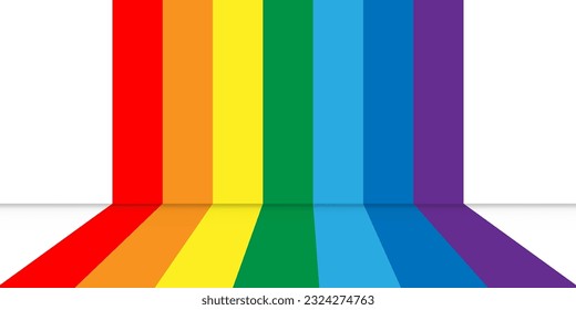 Abstract colorful stripes. Vector illustration. stock image.