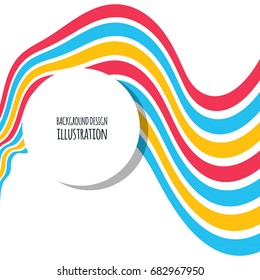 Abstract colorful strips line background. Vector illustration.
