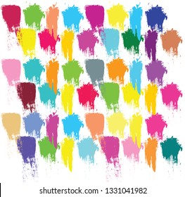 Abstract colorful strokes of paint brush pattern background