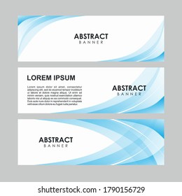 Abstract Colorful Stylish Banner Design Template Vector, Professional Modern Graphic Banner Element with Soft Blue Wavy Background