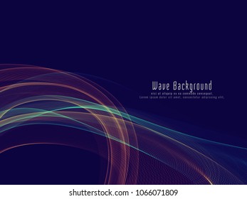 Abstract colorful stylish glowing wave background