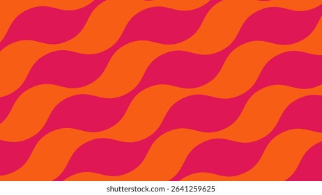 An abstract colorful summer background. An orange and pink wavy fun texture.