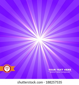 Abstract Colorful Sun light. Vector Background Illustration