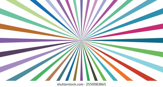 Abstract colorful sunburst background design vector