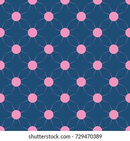 Abstract colorful suns seamless pattern for background texture.