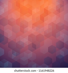 Abstract of colorful sunset background with geometric pattern steps, Illustration vector eps10