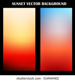 abstract colorful sunset vector background