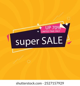 abstract colorful super sale banner