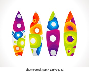 abstract colorful surf board template vector illustration