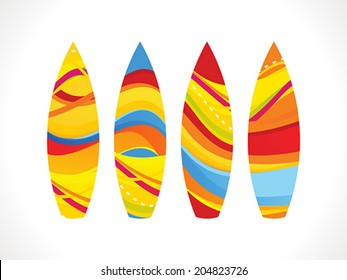 abstract colorful surf board vector illustration