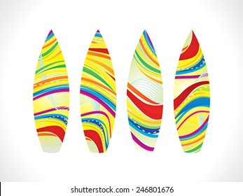 abstract colorful  surf board vector illustration