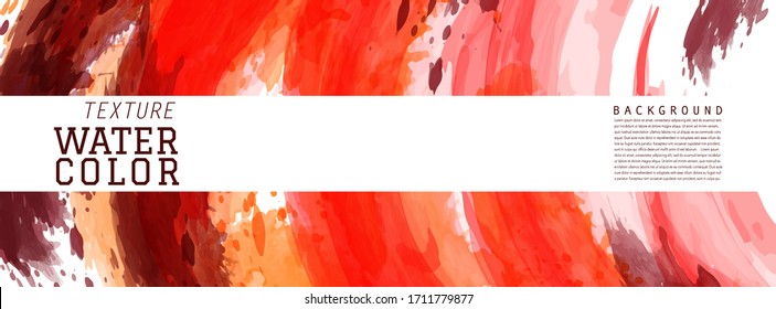 Abstract colorful surface of splash watercolor texture for banner background. Stain artistic vector used as being an element in the decorative design of header, brochure, poster, card, cover, banner.