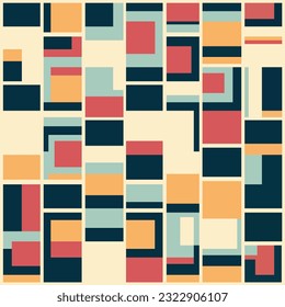 Abstract colorful surrealism square pattern background design, editable , 