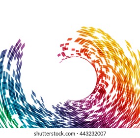 Abstract colorful swirl shape and design element