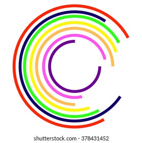 Abstract colorful swirl shape illustration vector design.