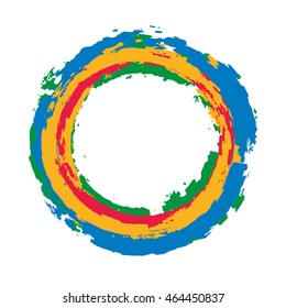 Abstract colorful swirl shape illustration, design element.