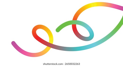 Abstract Colorful Swirling Lines Background. Vibrant, colorful, abstract design featuring interconnected swirling lines in a spectrum of colors.