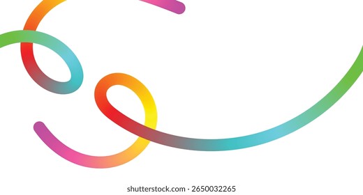 Abstract Colorful Swirling Lines Background. Vibrant, colorful, abstract design featuring interconnected swirling lines in a spectrum of colors.