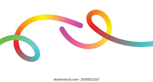Abstract Colorful Swirling Lines Background. Vibrant, colorful, abstract design featuring interconnected swirling lines in a spectrum of colors.