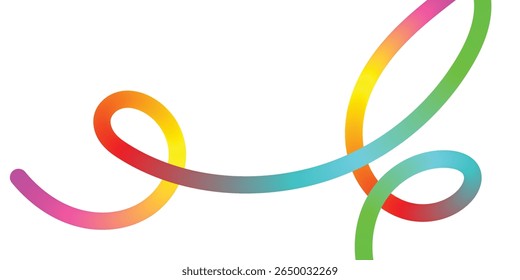 Abstract Colorful Swirling Lines Background. Vibrant, colorful, abstract design featuring interconnected swirling lines in a spectrum of colors.