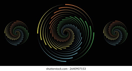 Abstract Colorful Swirling Spiral Design Digital Art Background