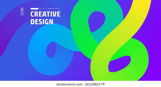 Abstract Colorful Swirls Creative Design Background Gradient