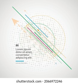 Abstract colorful swirly background. Vector dynamic design, Illustration with lines and circles