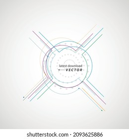 Resumen del color del fondo giratorio y colorido. Diseño dinámico vectorial, Ilustración con líneas y círculos