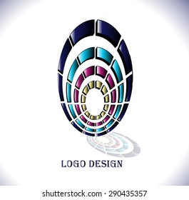 Abstract colorful swirly illustration logo design