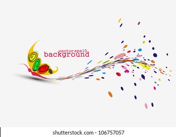 abstract colorful swirly illustration vector design.
