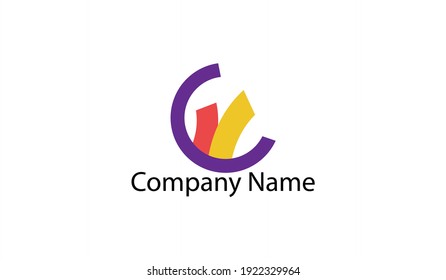 Abstract colorful symbol design for commercialuse