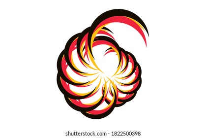 Abstract colorful symbol design. Icon shape 