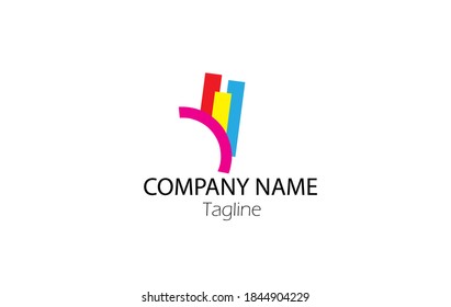 abstract colorful symbol. dynamic shape element design
