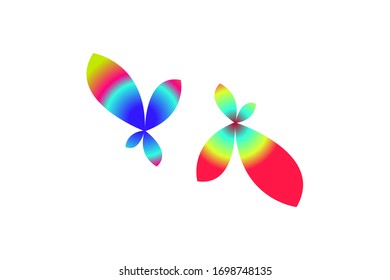 abstract colorful symbol isolate on white background 
