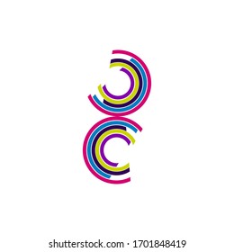 abstract colorful symbol isolate on white background