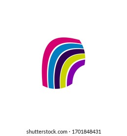 abstract colorful symbol isolate on white background